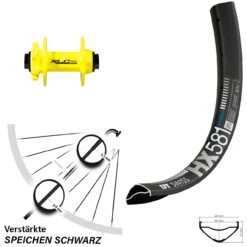 Dt-swiss DT Swiss HX 581 Vorderrad 27,5+ Zoll 15/100 Mm XLC Pro Gelb Steckachse
