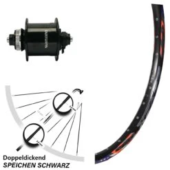 Vorderes Rad Mit Nabendynamo Shimano DH-UR700 DRC ZZYZX Disc 26 Zoll Centerlock