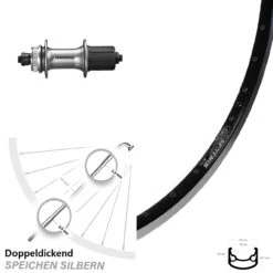 Shimano Alivio FH-M4050 Ryde Sputnik Felgenbremse Hinteres Rad 28 Zoll