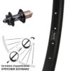 27,5 Zoll Hinterrad KX-M Ryde Rival 30-622 Schnellspanner