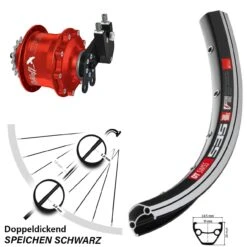 Dt-swiss DT Swiss 535 Hinterrad 26 Zoll Rohloff Speedhub 500/14 CC EX Rot