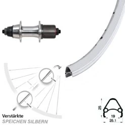 Rodi Airline1 Hinterrad 28 Zoll Mit Novatec F362 TSE 7-fach