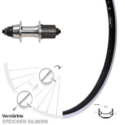 28 Zoll Hinterrad Ryde Andra 40 Mit Novatec F362 TSE 7-fach