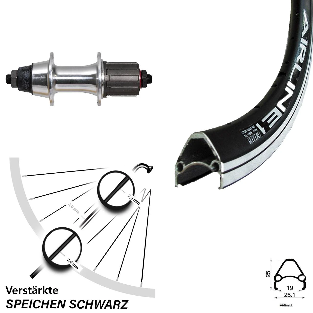 Novatec F362 TSE 7-fach Rodi Airline 1 Hinterrad 28 Zoll 1 Novatec F362 TSE 7-fach Rodi Airline 1 Hinterrad 28 Zoll
