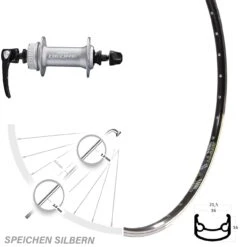 28 Zoll Vorderrad Shimano Deore HB-M6000 DRC ST-16 Für Felgenbremse