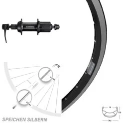 Shimano FH-TY500 Ryde ZAC 19 Hinterrad 28 Zoll