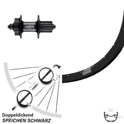 Shimano Deore FH-M525A Ryde Rival 23 Hinteres Rad Schnellspanner 135 Mm 29 Zoll 6-Loch