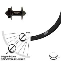 27,5 Zoll Vorderrad Shimano Deore HB-M525 Ryde Rival 21 Für Schnellspanner