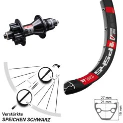 Dt-swiss 28-29 Zoll Hinteres Rad 545D DT Swiss 370 Nabe Schnellspanner Sram XD