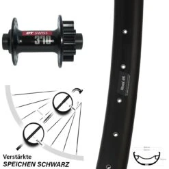 DT Swiss 370 Steckachse Ryde Rival 35 Disc Vorderrad 27,5+ Zoll Für 6-Loch