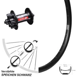26 Zoll Vorderrad DT Swiss 370 6-Loch Ryde Andra 29-559 ETRTO Schnellspanner