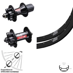 Ryde Rival 21 Laufradsatz 29 Zoll DT Swiss 370 Schnellspanner 6-loch Shimano 8-11 Fach