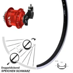 Rohloff Speedhub CC EX OEM Rot Ryde Andra 40 Hinterrad 28 Zoll