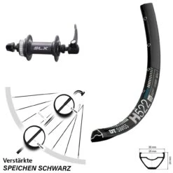 Dt-swiss Shimano HB-M665 DT Swiss H 522 Laufrad 27,5 Zoll Centerlock