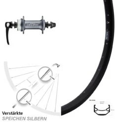 Vorderrad 27,5 Zoll Ryde Andra 40 Disc Shimano HB-M615 Silbern