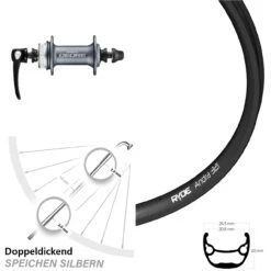 27,5 Zoll Vorderrad Shimano Deore HB-M615 Ryde Andra 321 Für Scheibenbremse