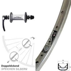 Shimano Deore Ryde Sputnik Poliert 28 Zoll Vorderrad