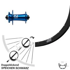 27,5 Zoll Vorderrad Novatec D791SB Blau Ryde Rival 23 Für Schnellspanner