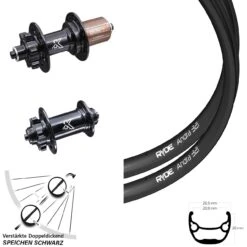 Laufradsatz Ryde Andra 321 Disc 6-loch KX-M Nabe Schnellspanner 11-fach Verstärkt