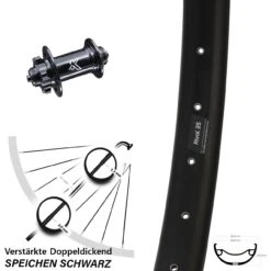 Lastenrad Ryde Rival 35 Disc Vorderrad 29+ Zoll 6-Loch Nabe KX-M Schnellspanner