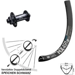 Dt-swiss 27,5 Zoll Vorderrad KX-Boost DT Swiss HX 491 Für Steckachse