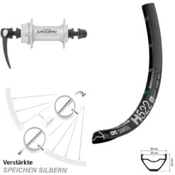 Dt-swiss Shimano Deore HB-M595 DT Swiss H 522 Vorderrad 27,5 Zoll Centerlock