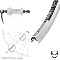 Vorderrad 28 Zoll Felgenbremse Mit Centerlock Shimano Deore HB-M595 Exal ZX19
