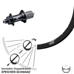 27,5 Zoll Hinterrad KX-GS 5x135 Centerlock Ryde Rival 23