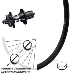 26 Zoll DT Swiss 350 Hybrid Ryde Andra 40 Hinterrad 6-Loch