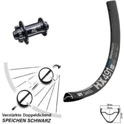 Dt-swiss 27,5 Zoll Vorderrad KX-M Nabe 15x100 Mm DT Swiss HX 491 Für Steckachse