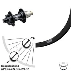 27,5 Zoll Hinterrad Ryde Rival 23 Mit KX-M 6-loch Nabe