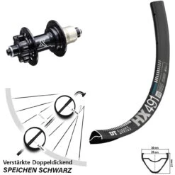 Dt-swiss Hinterrad 27,5 Zoll DT Swiss HX 491 KX-M Nabe 6-Loch