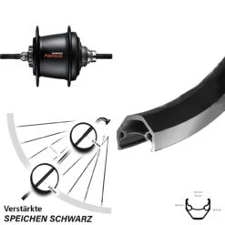 Hinterrad 28 Zoll Shimano Nexus 7 Gang Freilauf Ryde Zac 2000