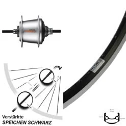 27,5 Zoll Hinterrad Shimano Nexus 7 Gang Freilauf Ryde Andra 35