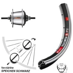 Dt-swiss DT Swiss 535 28 Zoll Hinterrad Shimano Nexus 7 Gang Freilauf