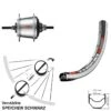 Dt-swiss DT Swiss TK 540 28 Zoll Hinterrad Shimano Nexus 7 Gang