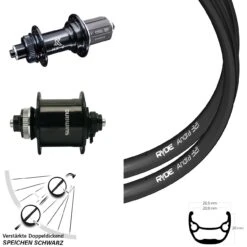 Laufradsatz Ryde Andra 321 Verstärkt Dynamo Shimano DH-UR700 KX-GS 29 Zoll