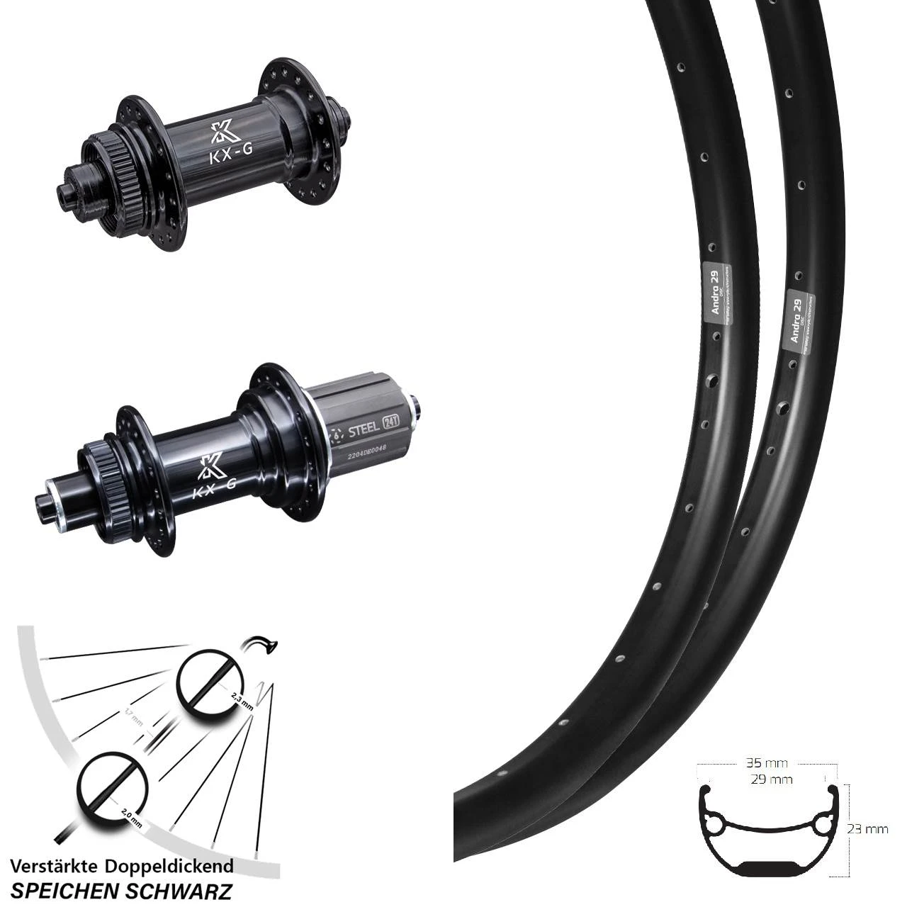 Laufradsatz 27,5 Zoll Ryde Andra 29-584 Nabe 100/135 Mm Verstärkt E-Bike Lastenrad 1 Laufradsatz 27,5 Zoll Ryde Andra 29-584 Nabe 100/135 Mm Verstärkt E-Bike Lastenrad