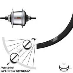 28 Zoll Hinterrad Ryde Rival 21 Shimano SG-C3001 7-Gang Disc