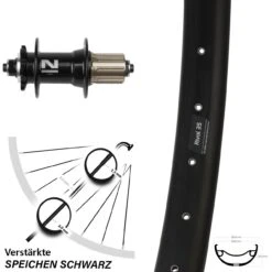 Hinterrad Ryde Rival 35 27,5 Zoll Novatec D042 Für Schnellspanner