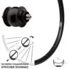 26 Zoll Vorderrad Ryde Andra 29-559 ETRTO Dynamo SON 28 Schwarz Eloxiert Centerlock