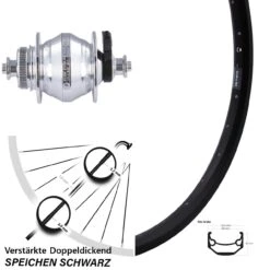 Shutter Precision PL-8 Vorderrad 28-29 Zoll Ryde Andra 40 Disc Nabendynamo