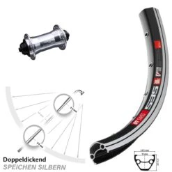 Dt-swiss KX-T Silbern DT Swiss 535 Vorderrad 28 Zoll