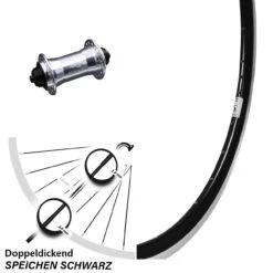 28 Zoll Ryde Dutch 19 Felgenbremse KX-T Vorderradnabe Silbern