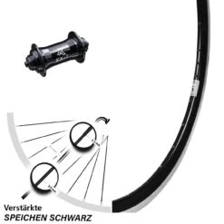 28 Zoll Vorderrad Ryde Dutch 19 Mit KX-T Nabe Schwarz 4 Kugellager