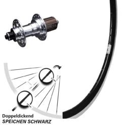 Ryde Dutch 19 Felgenbremse Hinterrad 28 Zoll KX-T Nabe 130mm Silbern