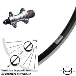 Hinterrad 27,5 Zoll Ryde Andra 35 Felgenbremse KX-T Nabe Verstärkt 5x135 Mm Silbern