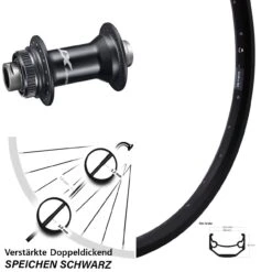 27,5 Zoll Laufrad Ryde Andra 40 Disc Shimano XT HB-M8110 Für 15 Mm Stekachse