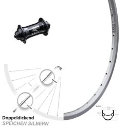 26 Zoll Vorderrad Ryde ZAC 421 Mit KX-T Nabe 4 Kugellager