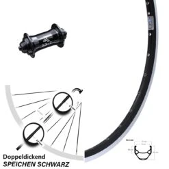 KX-T Schwarz Ryde ZAC 421 Laufrad 28 Zoll